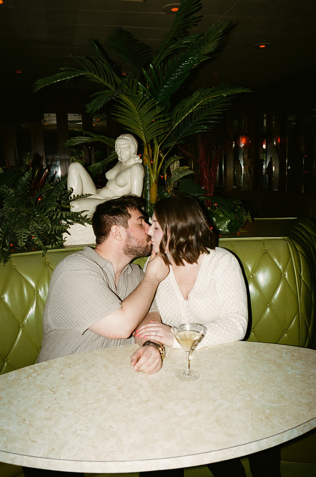 cocktail lounge engagement session